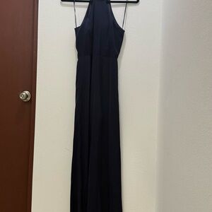 Elegant Navy Blue Halter Jumpsuit